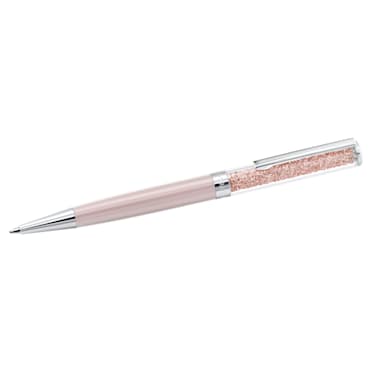 Kuličkové pero Crystalline, Růžová, Růžově lakováno, pochromováno - Swarovski, 5224391