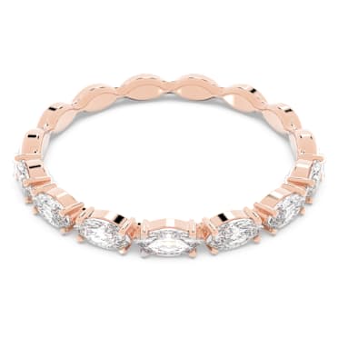 Matrix Vittore Ring, Marquise Schliff, Weiß, Roségold-Legierungsschicht - Swarovski, 5366571