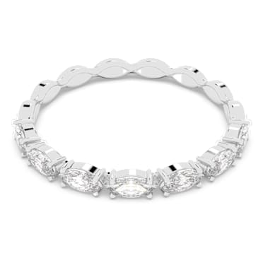 Matrix Vittore ring, Marquise cut, White, Rhodium plated - Swarovski, 5354786