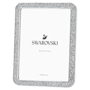 SWAROVSKI Crystalline クリスタルフォトフレーム Cadre-photo Minera, Forme rectangulaire, Petit, Ton argenté