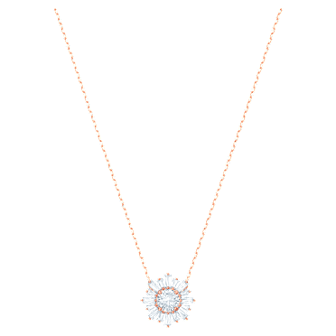 Idyllia Anhänger, Verschiedene Schliffe, Sonne, Weiß, Roségold-Legierungsschicht - Swarovski, 5451376