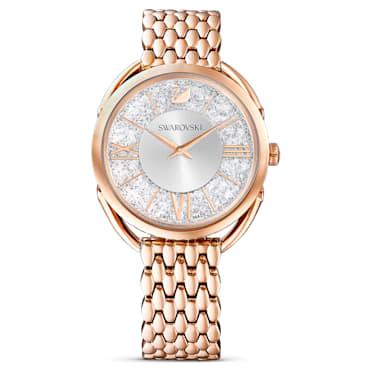 Ρολόι Crystalline Glam, Eλβετικής κατασκευής, Μεταλλικό μπρασελέ, Ροζ χρυσαφί τόνος, Φινίρισμα σε χρυσό σαμπανί τόνο - Swarovski, 5452465