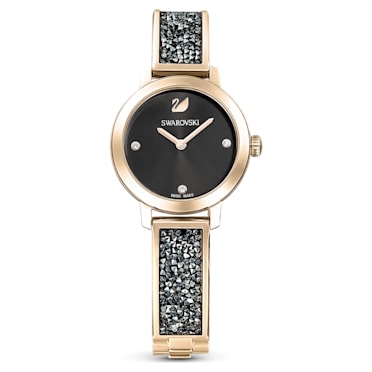 Cosmic Rock watch, Swiss Made, Metal bracelet, Grey, Champagne gold-tone finish - Swarovski, 5466205