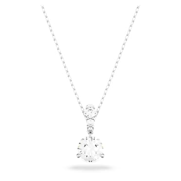 Stilla hanger, Ronde slijpvorm, Wit, Rodium toplaag - Swarovski, 5472635