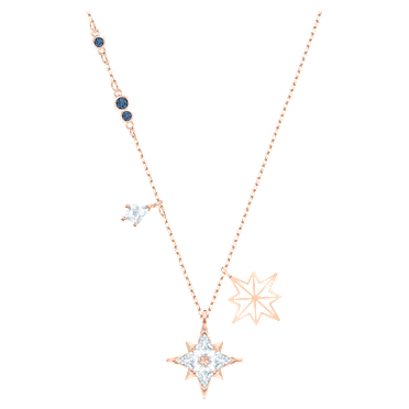 Symbolica pendant, Star, White, Rose gold-tone plated - Swarovski, 5494352