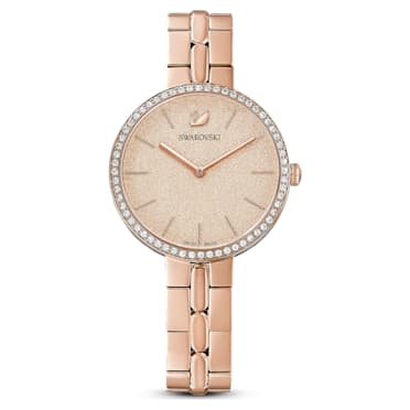 Zegarek Cosmopolitan, Swiss Made, Metalowa bransoleta, Różowy, Powłoka w odcieniu różowego złota - Swarovski, 5517800