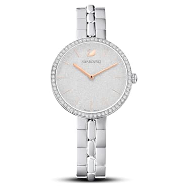 Cosmopolitan Uhr, Schweizer Produktion, Metallarmband, Silberfarben, Edelstahl - Swarovski, 5517807