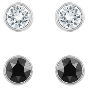 Σκουλαρίκια με καραφάκι Harley, Σετ (2), Στρογγυλή κοπή, Μαύρα, Φινίρισμα από διάφορα μέταλλα - Swarovski, 5528506