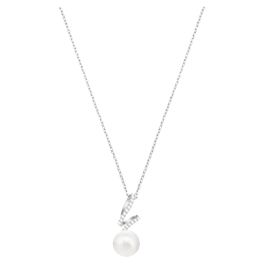 Gabriella Kolye, Beyaz, Rodyum kaplama - Swarovski, 5528731