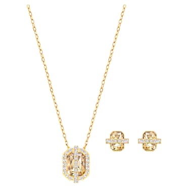 Parure Favor, Ton doré, Doré à l’or 18 carats (750/1000) - Swarovski, 5528953