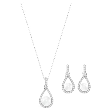 Enlace เซ็ต, เขียว, เคลือบโรเดียม - Swarovski, 5528959