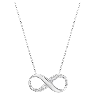 Pendente Exist, Infinito, Bianco, Placcato rodio - Swarovski, 5529395