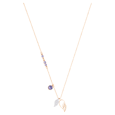 Symbolica pendant, Wing, Purple, Rose gold-tone plated - Swarovski, 5535523