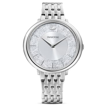 Relógio Crystalline Chic, Fabrico suíço, Pulseira de metal, Prata, Aço inoxidável - Swarovski, 5544583