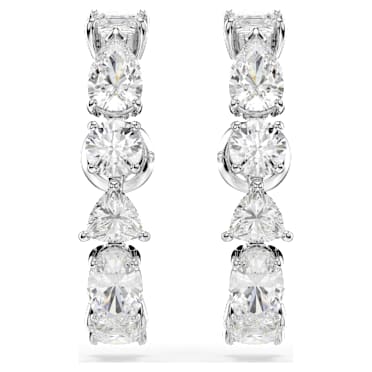 Mesmera ear cuffs, Mixed cuts, White, Rhodium plated - Swarovski, 5563322