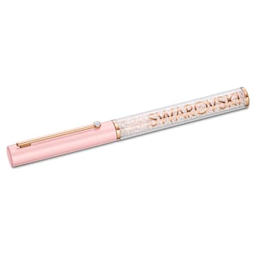 Długopis Crystalline Gloss, Różowy, Pokryty różowym lakierem, powłoka w odcieniu różowego złota - Swarovski, 5568756