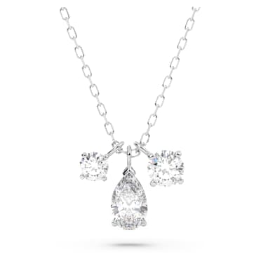 Mesmera pendant, Mixed cuts, Cluster, White, Rhodium plated - Swarovski, 5571077