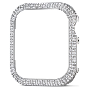 Sparkling case, For Apple Watch® Series 4 & 5, 40 mm, Silver tone - Swarovski, 5572573