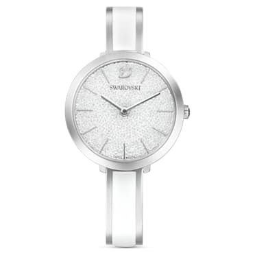 Relógio Crystalline Delight, Fabrico suíço, Pulseira de metal, Branco, Aço inoxidável - Swarovski, 5580537