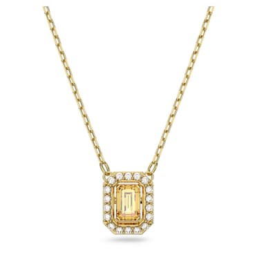 Millenia Halskette, Oktagon-Schliff, Gelb, Goldlegierungsschicht - Swarovski, 5598421
