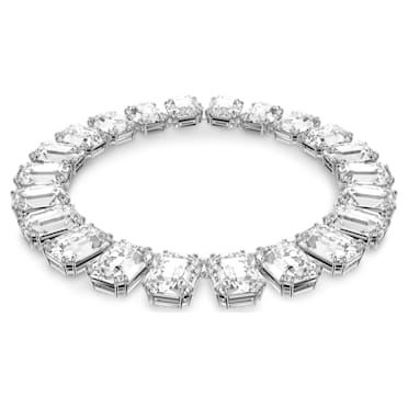 Collar Millenia, Cristales de gran tamaño, Talla octogonal, Blanco, Baño de rodio - Swarovski, 5599149