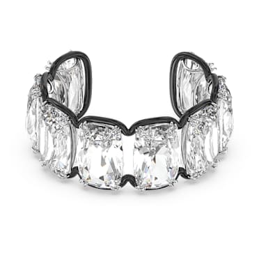 Harmonia Kelepçe, Büyük yüzer kristaller, Beyaz, Karışık metal yüzey - Swarovski, 5600039