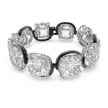 Harmonia สร้อยข้อมือ, เจียระไนทรง Cushion, ขาว, เคลือบโลหะหลากชนิด - Swarovski, 5600047