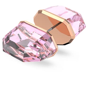 Lucent stud earring, Single, Pink, Rose gold-tone plated - Swarovski, 5600254