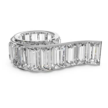 Matrix Yüzük, Baget kesim, Beyaz, Rodyum kaplama - Swarovski, 5610739