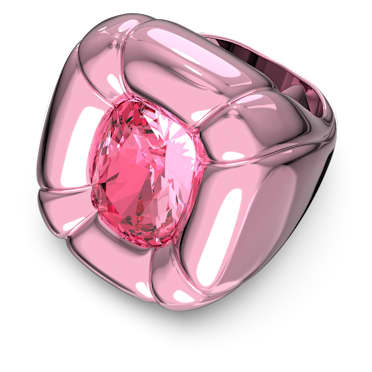 Dulcis Kokteyl Yüzüğü, Yastık kesim, Pembe - Swarovski, 5601579
