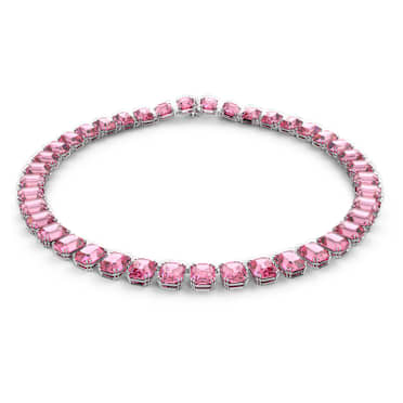 Collar Millenia, Talla octogonal, Rosa, Baño de rodio - Swarovski, 5608807