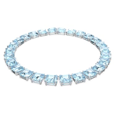 Millenia 네크리스, 스퀘어 컷, 블루, 로듐 플래팅 - Swarovski, 5609704