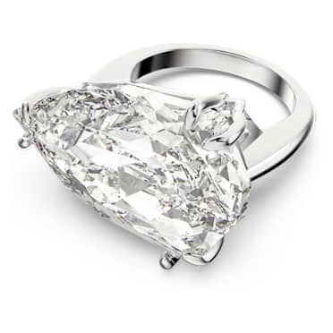 Mesmera cocktail ring, Trilliant cut, White, Rhodium plated - Swarovski, 5610377