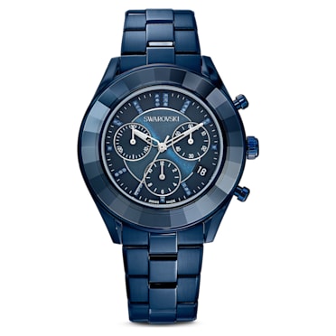 Octea Lux Sport óra, Svájci gyártmány, Fémszíj, Kék, Kék bevonat - Swarovski, 5610475