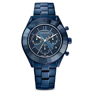 Octea Lux Sport นาฬิกา, Swiss Made, สร้อยข้อมือโลหะ, น้ำเงิน, เคลือบสีฟ้า - Swarovski, 5610475