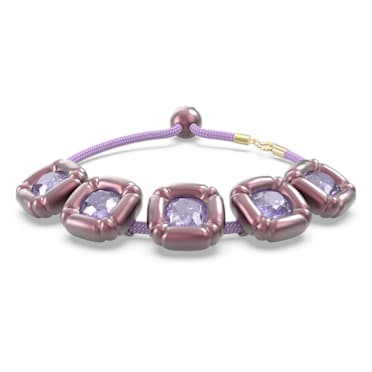 Dulcis bracelet, Cushion cut, Purple - Swarovski, 5613731