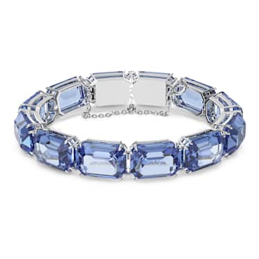 Millenia ブレスレット, オクタゴンカット, ブルー, ロジウム・プレーティング - Swarovski, 5614927