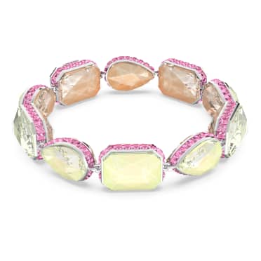 Pulsera Tennis Chroma, Cierre magnético, Tallas mixtas, Multicolor, Baño de rodio - Swarovski, 5616383
