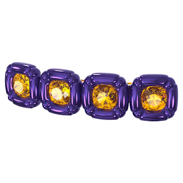 Fermaglio, Taglio Cushion, Viola, Placcato color oro - Swarovski, 5617238