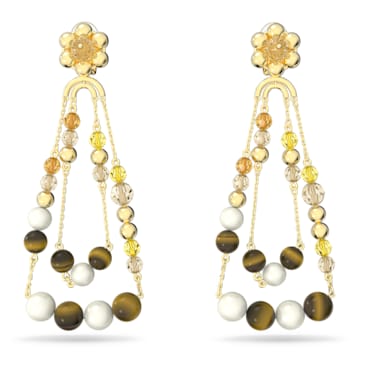 Somnia 水滴形耳環, Swarovski 水晶吊燈, 超長, 漸層色, 鍍金色色調 - Swarovski, 5618294