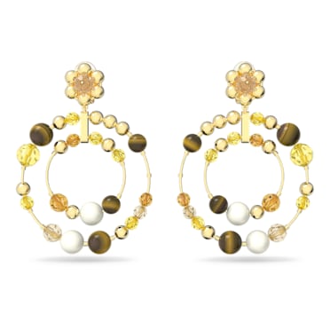 Somnia 大圈耳環, 漸層色, 鍍金色色調 - Swarovski, 5618296