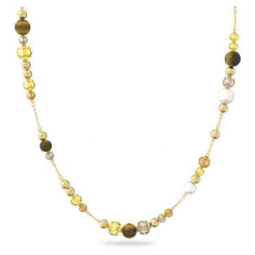 Somnia necklace, Long, Multicolored, Gold-tone plated - Swarovski, 5618300