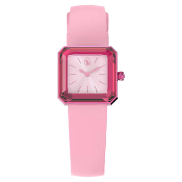 Hodinky, Silikonový pásek, Růžová - Swarovski, 5624373