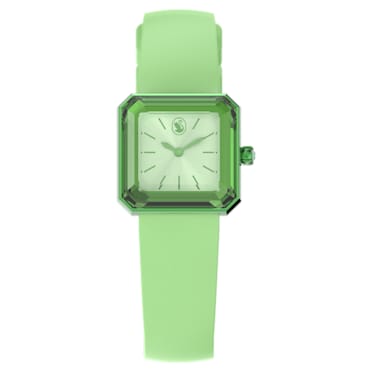 Relógio, Bracelete de silicone, Verde - Swarovski, 5624379