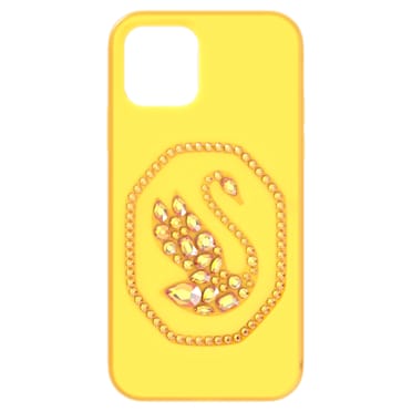 Θήκη κινητού, Κύκνος, iPhone® 12/12 Pro, Κίτρινη - Swarovski, 5625636