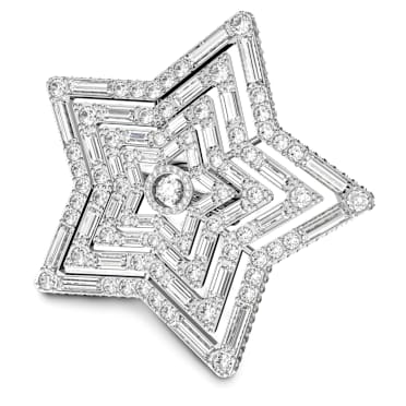 Stella Yüzük, Karışık kesimler, Yıldız, Büyük, Beyaz, Rodyum kaplama - Swarovski, 5626366