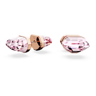 Lucent Oorknopjes, Roze, Roségoudkleurige toplaag - Swarovski, 5626603