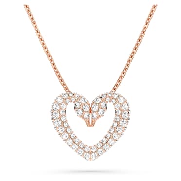Sublima Anhänger, Herz, Mittel, Weiß, Roségold-Legierungsschicht - Swarovski, 5628657