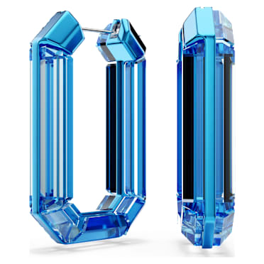 Lucent Kreolörhängen, Statement, Oktagonform, Blå - Swarovski, 5633950
