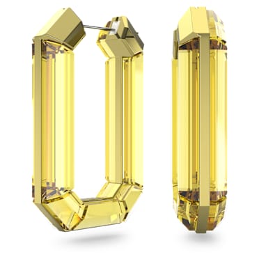Lucent 大圈耳環, 匠心之作，八角形, 黃色 - Swarovski, 5633954